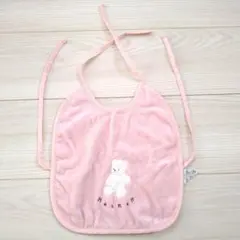 ピンク クマ刺繍 スタイ 80