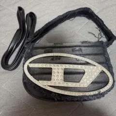 Dロゴ ストーン ショルダーバッグ ブラック y2k 平成ギャル 並行輸入品