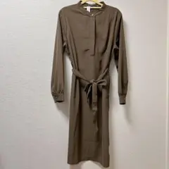 【タグ付き】 レディース ワンピース ブラウン 2XL 3L 長袖 春 秋