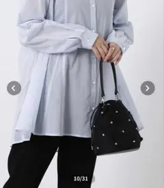 UNITED ARROWS ミックスビジュー ショルダーバッグ ブラック - メルカリ