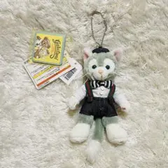 新品 ジェラトーニ ぬいぐるみバッジ ダッフィー&フレンズ デニム 蝶ネクタイ