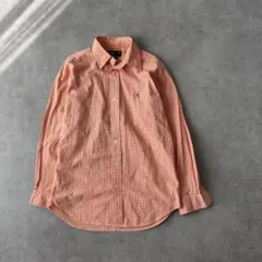 16776 Ralph Lauren 刺繍ロゴ チェックシャツ