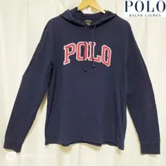 【古着】POLORALPHLAUREN スウェット ロゴパーカー 紺 【M】