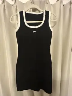 ノースリーブミニワンピース 黒