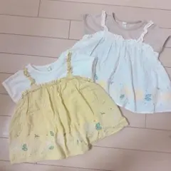 après les cours レモン柄フリルトップスセット 双子コーデ