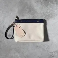 未使用品✨アンテプリマ リストレット ポーチ バイカラー キャンバス レザーのサムネイル