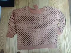 DENIM ドット柄長袖Tシャツ オレンジのサムネイル