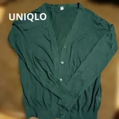 UNIQLO ダークグリーン 薄手カーディガン L