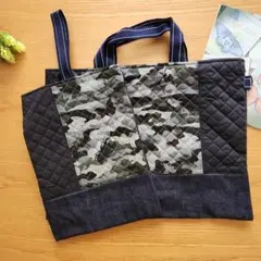 もりとり様専用です！ハンドメイド　レッスンバック　シューズケース　昆虫　カモフラ