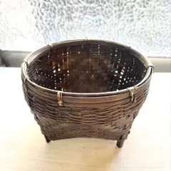 【新品未使用】バリ島産 竹籠(かご) バスケット ラウンド型