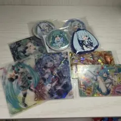 初音ミク　雪ミク　ホログラム　カード　缶バッジ プロセカ