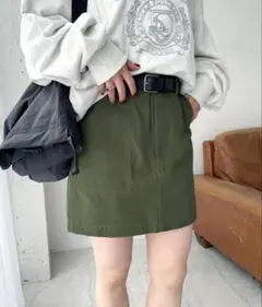 【新品】訳あり特価！Almadesignベイカースカート　カーキ　M