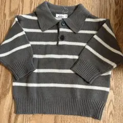 PAIR MANON ペアマノン　ベビー　ニット　ボーダー　グレー　90サイズ