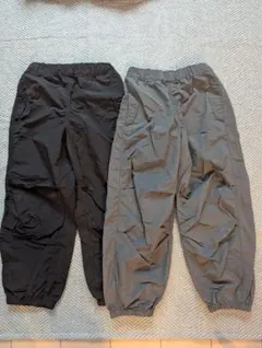 GU 140カーゴパンツ 黒 グレー 2点セット
