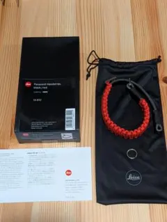 Leica Paracord Handstrap black/red 18892