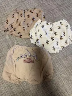 ミッキーマウス ベビー用パンツ 3点セット　70 80 90