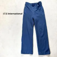 【イッツインターナショナル】S ワイドレッグ カジュアルパンツ フリース素材