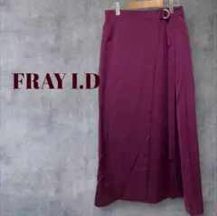 【美品】FRAY I.D フレイアイディー//ナローサテンロングスカート