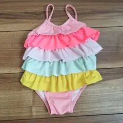 GAP ベビー水着　90 レインボー　フリル　虹色　カラフル