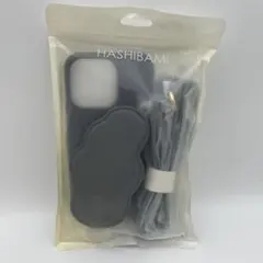 HASHIBAMI iPhone 13 Proケース ストラップ付 ミッドグレーのサムネイル