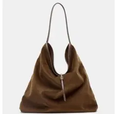 【美品】ZARA ザラ　コーデュロイ調トートバッグ　大容量 A4可