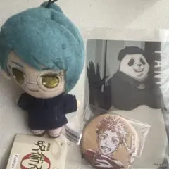 呪術廻戦 禪院真希 ぬいぐるみ　パンダ　 マット缶バッジ 虎杖悠仁