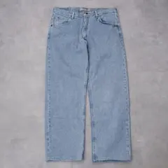 Wrangler ラングラー W34 ブルーデニム ボトム 青 古着 15129