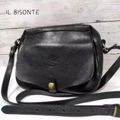 イルビゾンテ ショルダーバッグ ビッグロゴ レザー スクエア カメラ 