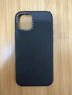 CASETiFY iPhone12miniブラックレザーソフトケース