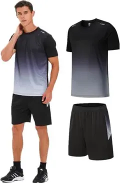 [ATCGAUG] スポーツウェア メンズ 半袖 夏服 ランニングウェア