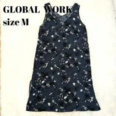 GLOBAL WORK 花柄ノースリーブワンピース Mサイズ