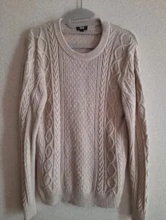 UNIQLO ベージュ ケーブルニットセーター M
