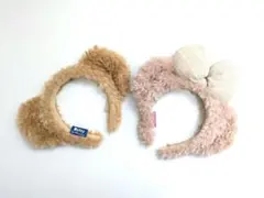 【１回使用】カチューシャ　ダッフィー　シェリーメイ　ペア　セット　ディズニーシー