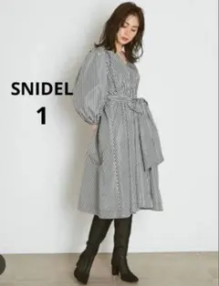 【試着のみ未使用】完売品SNIDEL タフタボリュームミディワンピース サイズ1