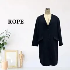zk719【M】ROPE ロングコート Vネック ドロップショルダー 前開きのサムネイル