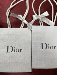 Dior ディオール ショッパー 紙袋 2枚 リボン付