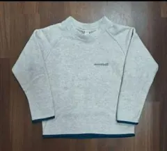 mont-bell モンベル グレー トレーナー 110cm ホワイト 白