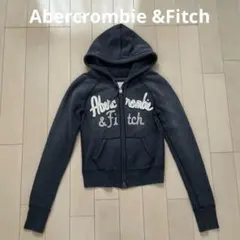 アバクロンビー&フィッチ ジップアップパーカー ネイビー L - メルカリ