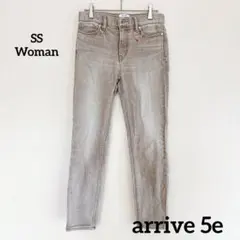 【美品】arrive 5e ライトグレー スキニーデニム SSサイズ ズボン