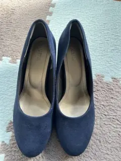 ALETA ネイビー スエード パンプス 24.0cm
