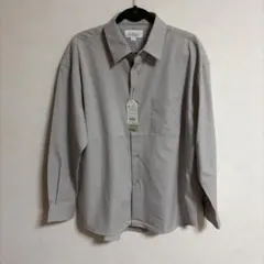 新品未使用　TIMELY WARNING グレー 長袖シャツ Ｌサイズのサムネイル