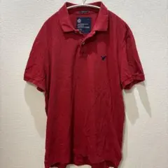 【大人気】アメリカンイーグル ポロシャツ レッド XL ビッグシルエットのサムネイル