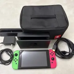 Nintendo Switch 本体 グリーン/ピンク 付属品付き