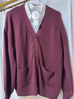 新品タグ付き⭐︎ WEGO 制服カーディガン ワインレッド
