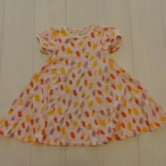 アイスクリーム柄 半袖ワンピース 110cm