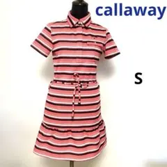 美品！キャラウェイ　ゴルフレディースウェア　ボーダーワンピース　サイズS