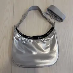LeSportsac☆アダムエロペ 別注 リバーシブルトートL シルバー レスポ
