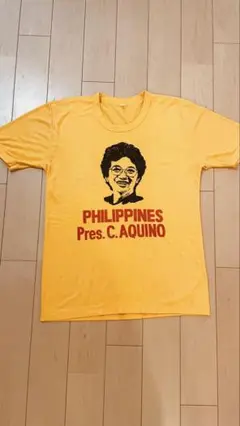 80s ヴィンテージ Tシャツ フィリピン大統領 C. アキノ
