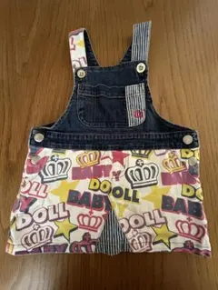 ベビードール　デニムジャンパースカート　90cm ヒッコリー