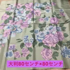 Shinwa タイシルク 花柄スカーフ